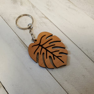 Monstera Leaf Keychain