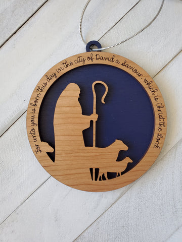 Nativity Shepherd Ornament