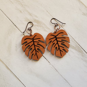 Monstera Leaf Earring (Solid)