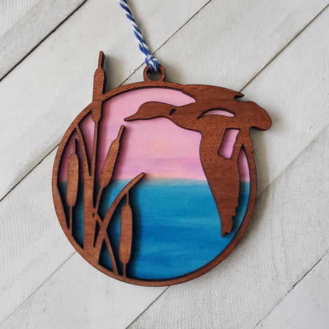 Sunset Duck Ornament