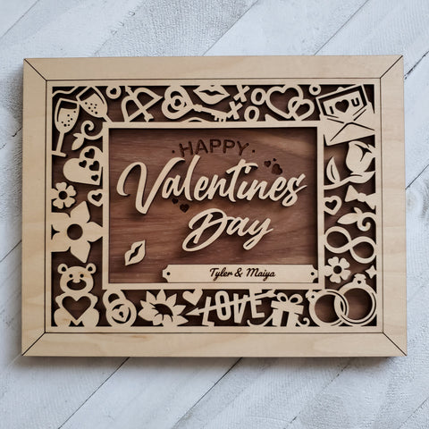 Personalized Happy Valentines Day Plaque