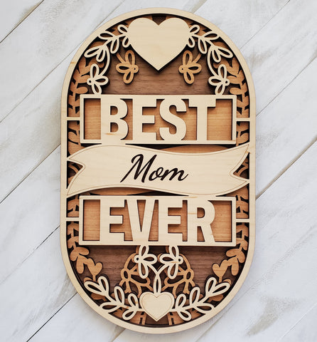 Best Mom Ever Oval Plaque